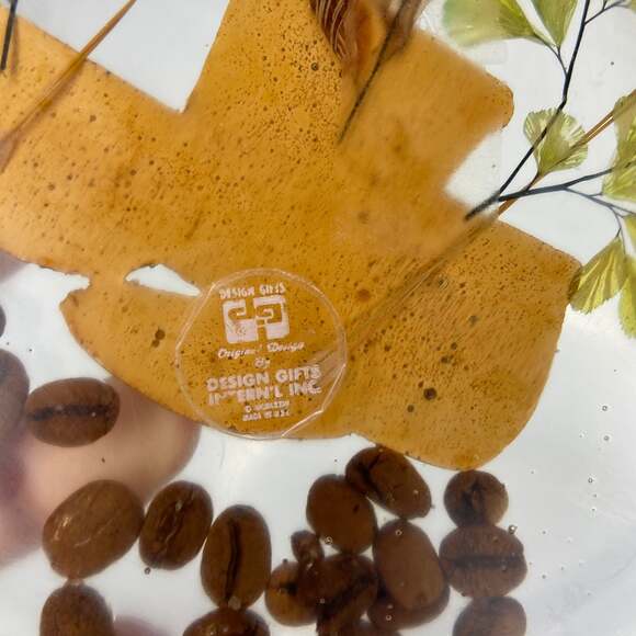 Vintage Coffee Bean Epoxy Trivet - Picture 3 of 6